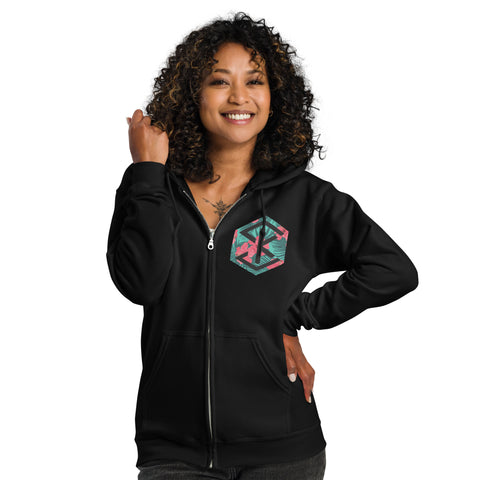 SKfit Flower Unisex heavy blend zip hoodie